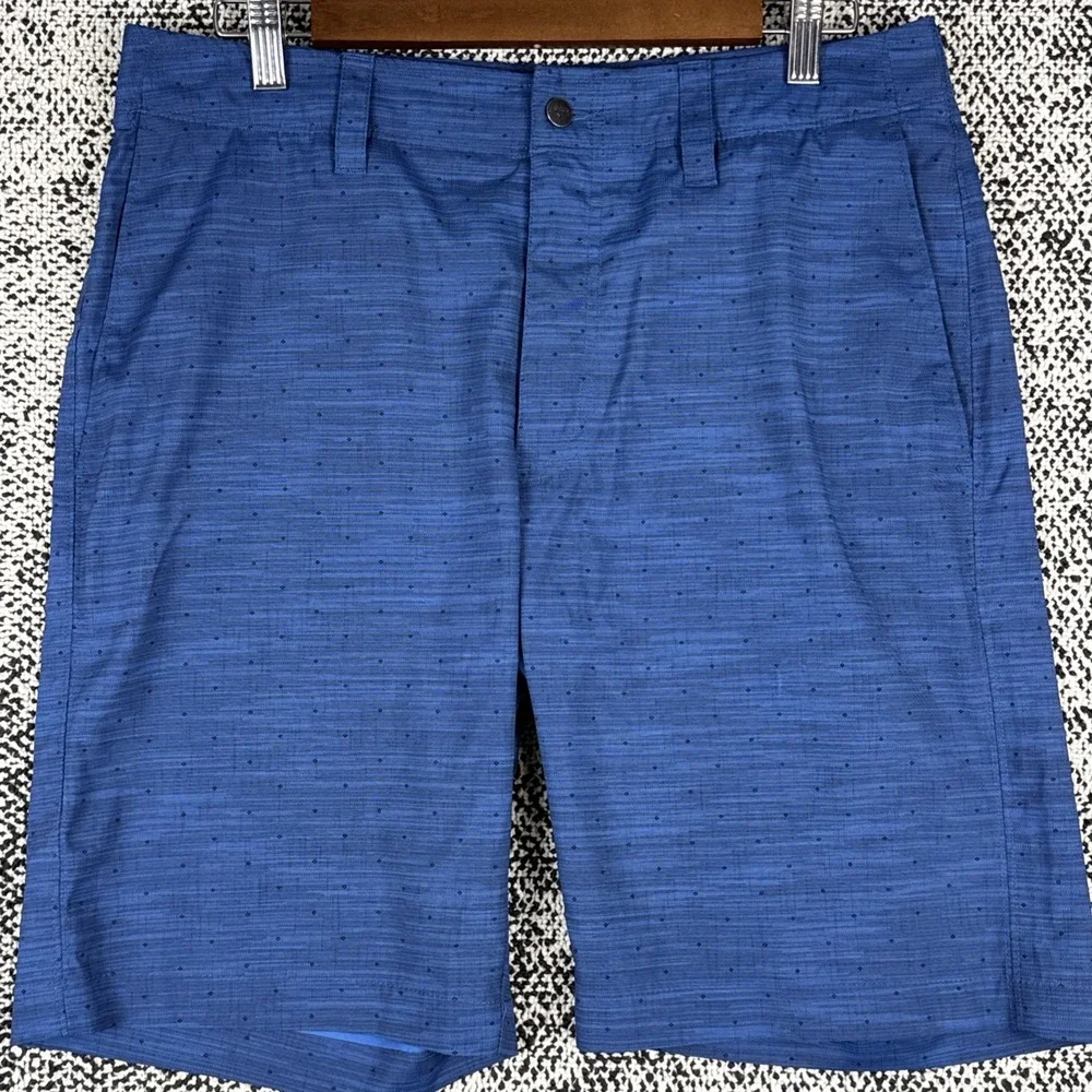 Calloway Golf Shorts Mens 32 Polyester Blend Blue Diamond Print‎ Lightweight